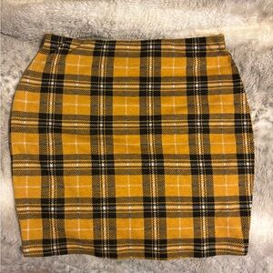 Yellow Plaid skirt size XS